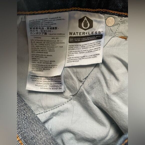 Levi's Women's Premium Denim Wedgie Fit Jeans Size 30 Big E Levi's Dark Wash - Picture 4 of 7